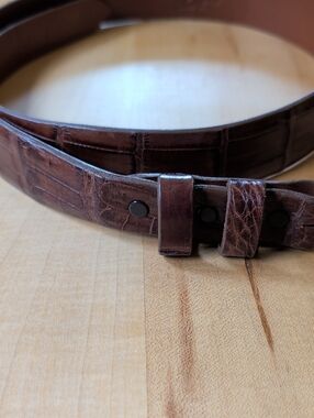 Women's Brown Alligator Leather Belt